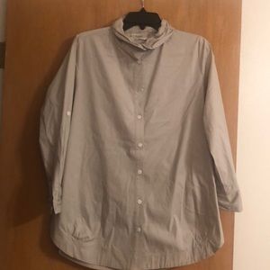 EUC INAE Tan Tunic Top With Pockets Relaxed Fit